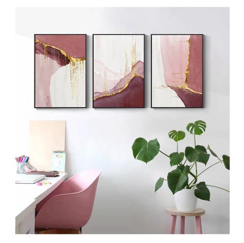 Nordic PurpleCanvas Painting Abstract Golden  Canvas Painting Wall Pictures For Living Room Wall Art Home Decor Poster