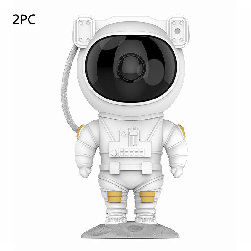 Astronauta criativo galáxia céu estrelado projetor luz noturna usb atmosfera quarto lâmpada de mesa