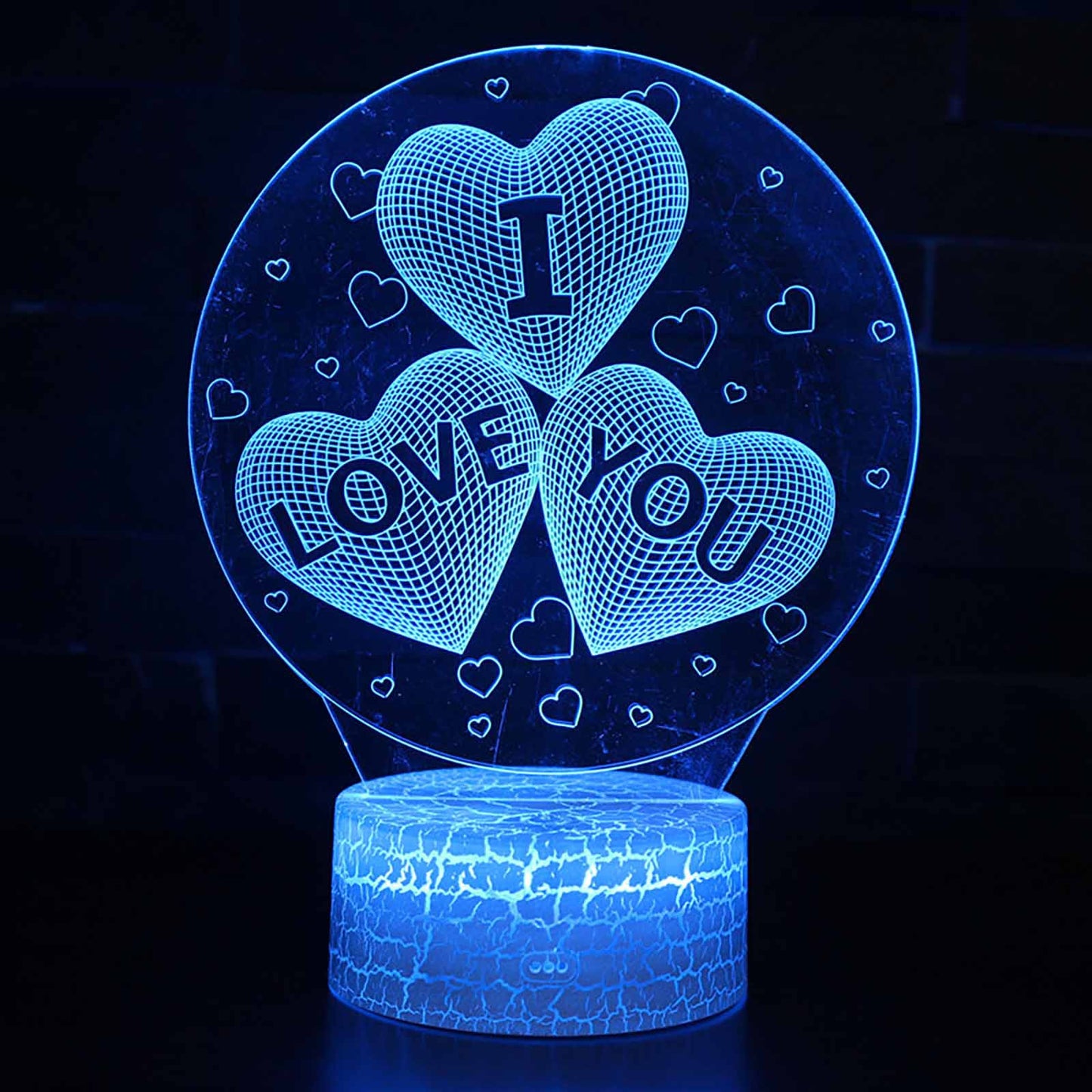 I LOVE YOU Sweet Lover Heart Balloon 3D LED USB Lamp Romantic Decorative Colorful Night Light Girlfriend Gift Mothers Day