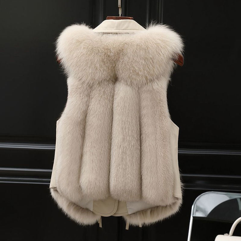 Fur Vest Short Coat Autumn And Winter New Patchwork