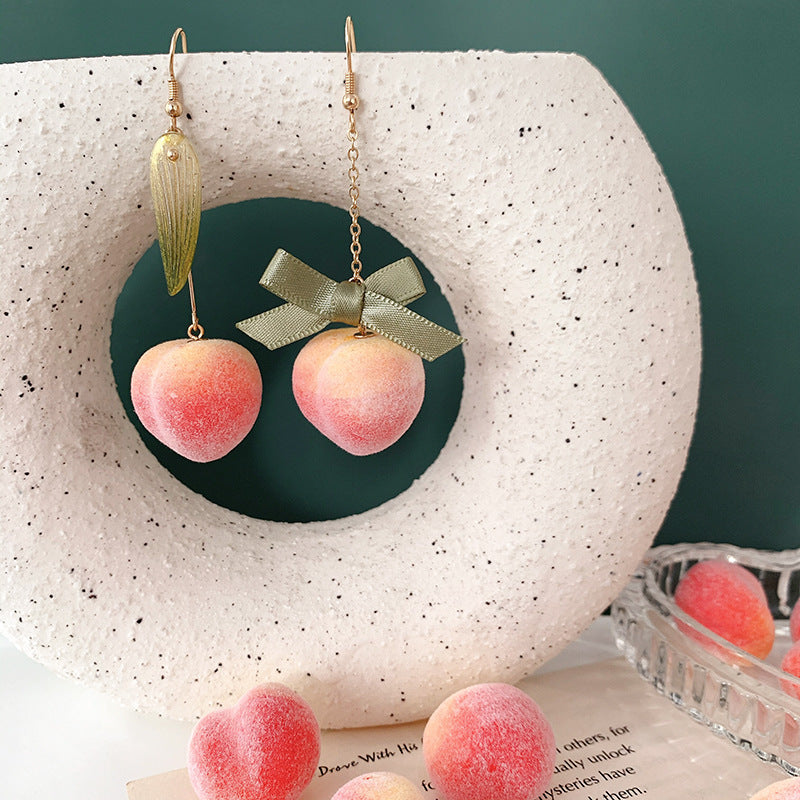 Sweet Peach Earrings Sweet Long Earrings Girl Earrings Earrings