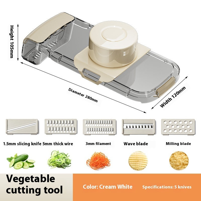 Cortador de vegetais multifuncional 2 em 1 para cortar e drenar vegetais resistente