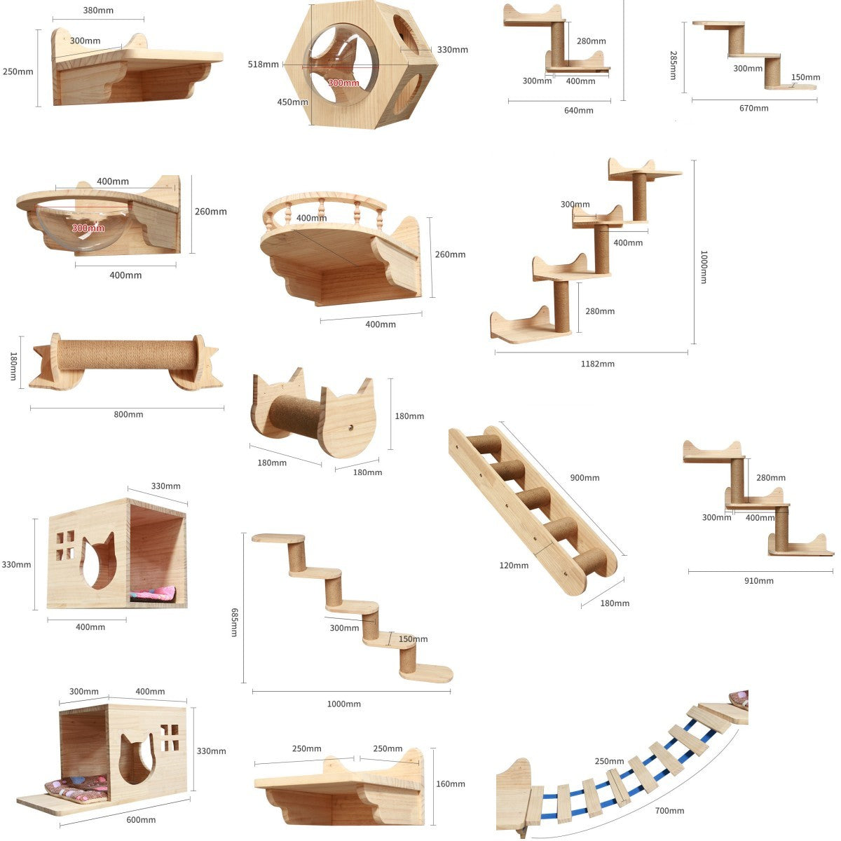 Estrutura de escalada para gatos de estimação