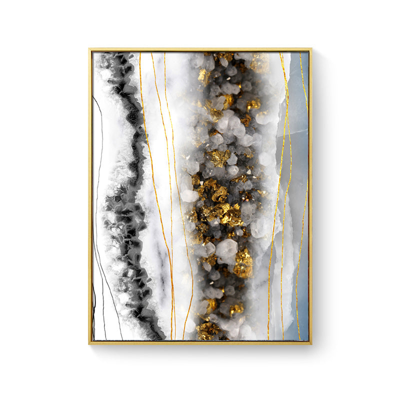 Modern Wall Art Canvas Painting Abstract Marble Crystal Lines Living Room Decor