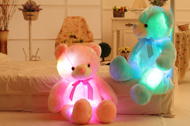 Criativo light up led ursinho de pelúcia animais de pelúcia brinquedo