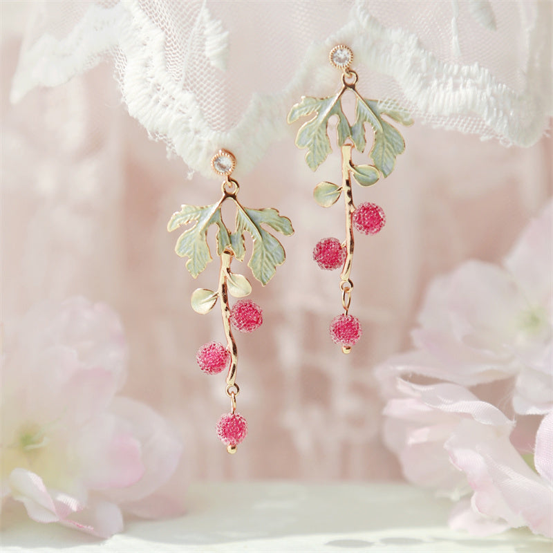 Summer Berry Sweet Cute Earrings