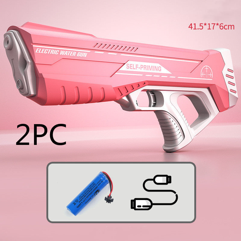 Pistola de água elétrica automática, brinquedo de verão, absorção de água por indução, alta tecnologia, explosão, praia, ar livre, luta de água, brinquedos