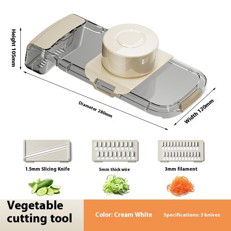 Cortador de vegetais multifuncional 2 em 1 para cortar e drenar vegetais resistente