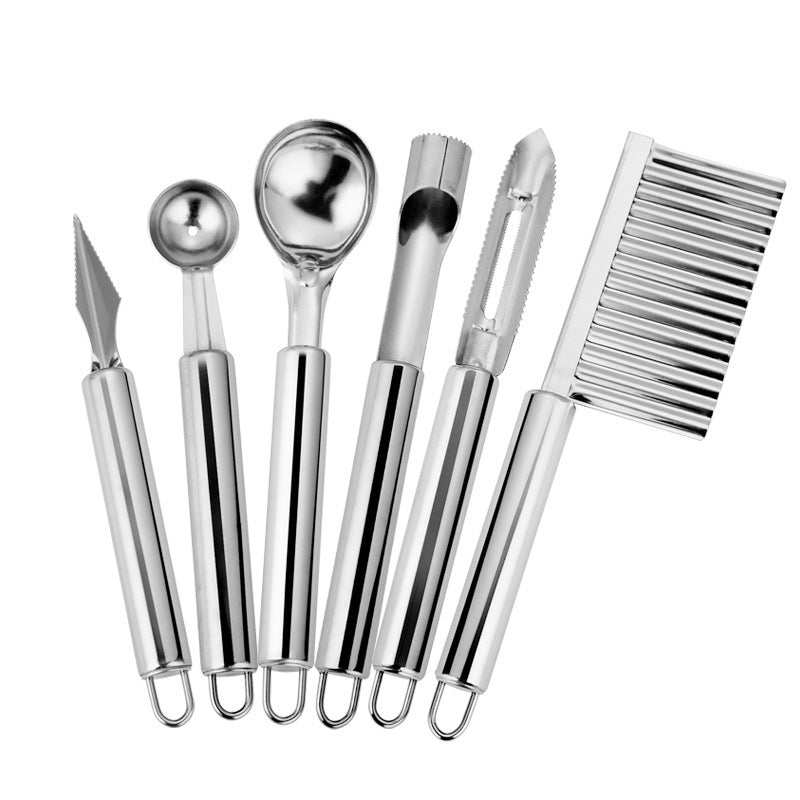 Conjunto de utensílios de cozinha em aço inoxidável