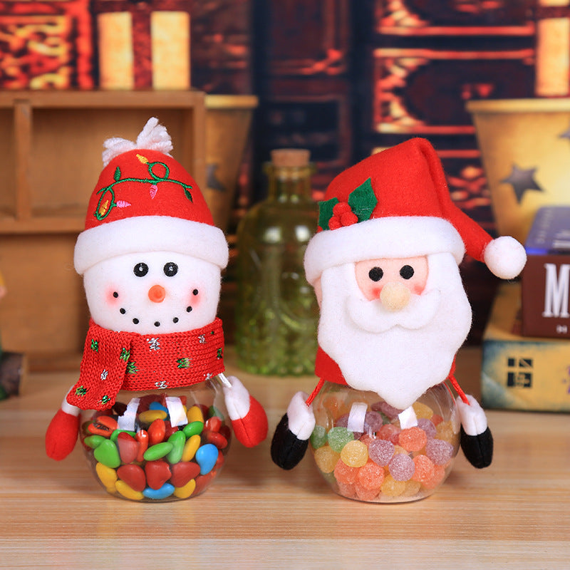 Christmas Gift Bags Candy Jar Storage Bottle Santa Bag Sweet Christmas Candy Bag Boxes Child Kids Gifts New Year