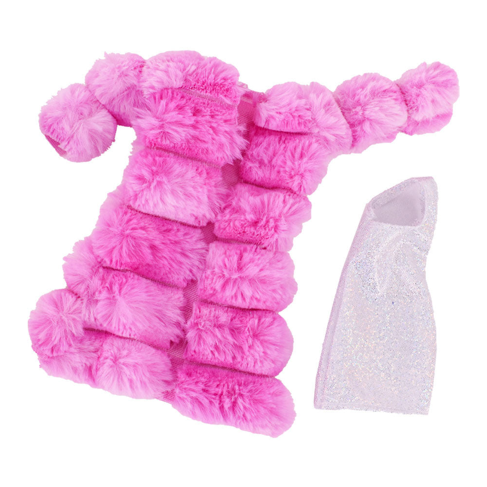 Babi Doll's Clothing Accessories Plush Vest Short-sleeved Coat Two-piece Set