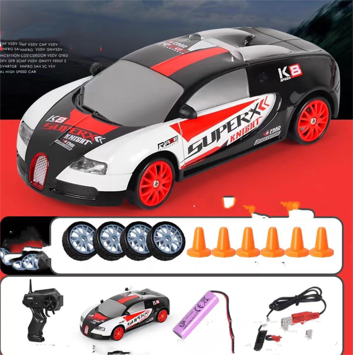 2.4g drift rc carro 4wd rc drift carro brinquedo de controle remoto