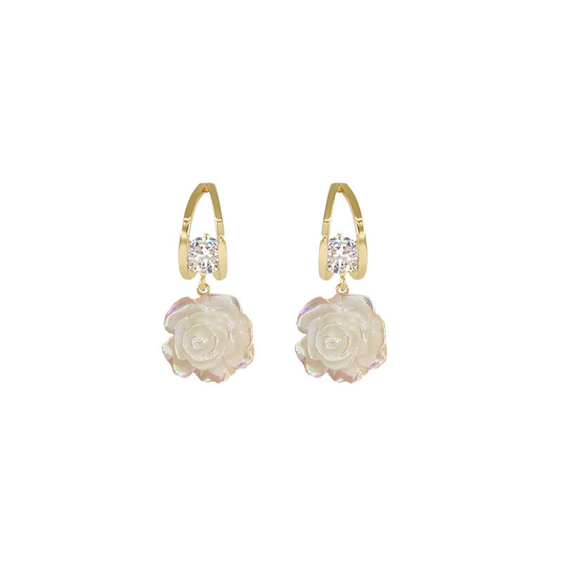 French Camellia Sweet Versatile Earrings