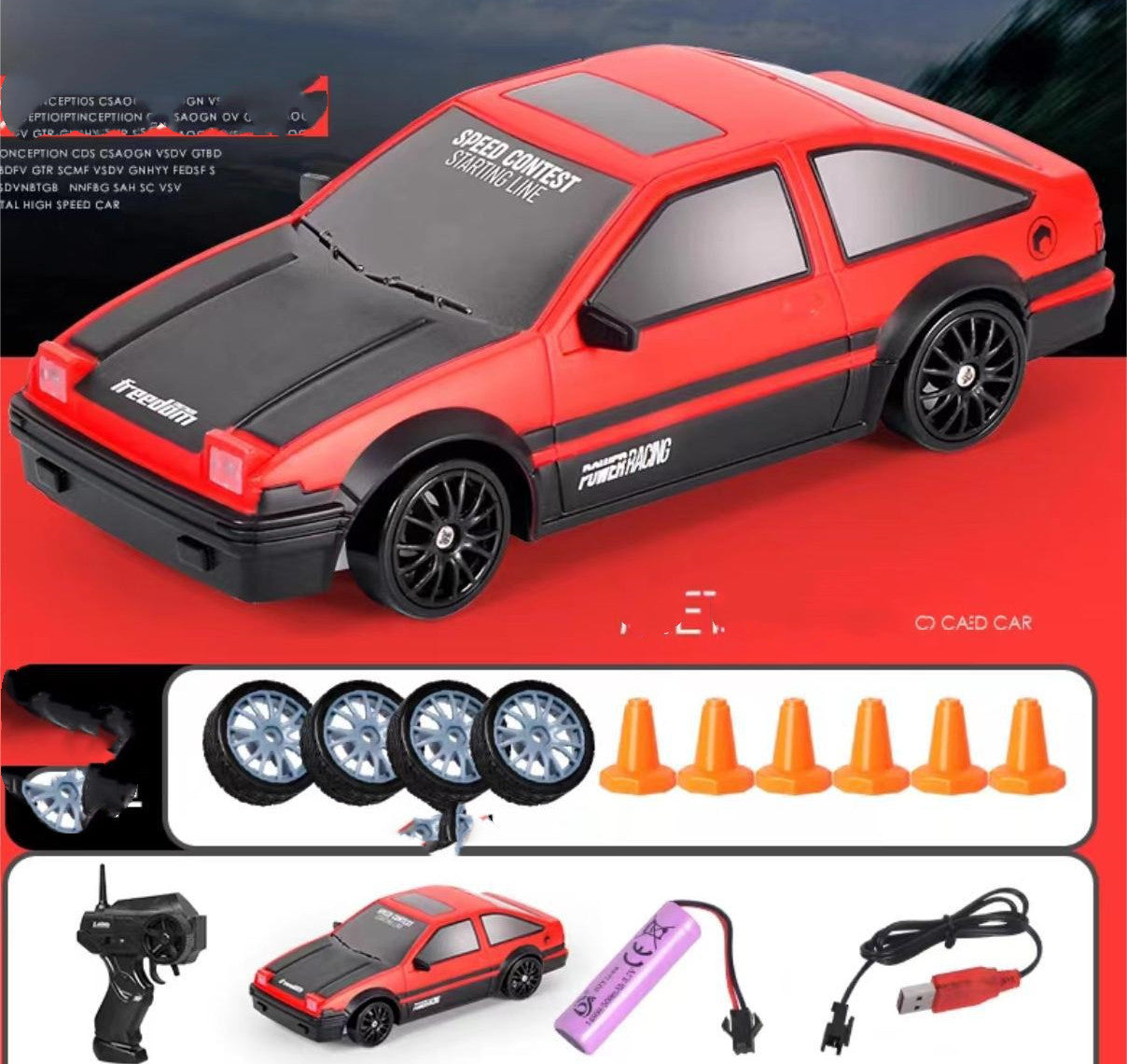 2.4g drift rc carro 4wd rc drift carro brinquedo de controle remoto