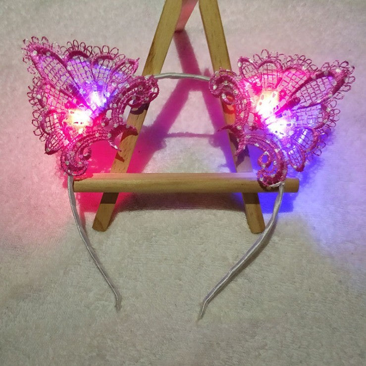 Glowing Hair Accessories Flashing Lights Cat Ears Headband