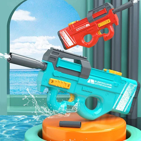 Nova pistola de água elétrica p90 de alta tecnologia, brinquedos para crianças, praia, piscina, grande capacidade, verão, jateamento de gel, pistola de água para adultos