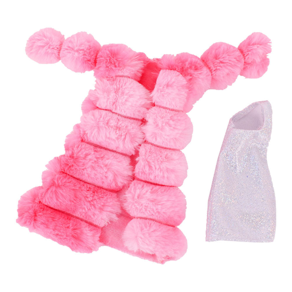 Babi Doll's Clothing Accessories Plush Vest Short-sleeved Coat Two-piece Set